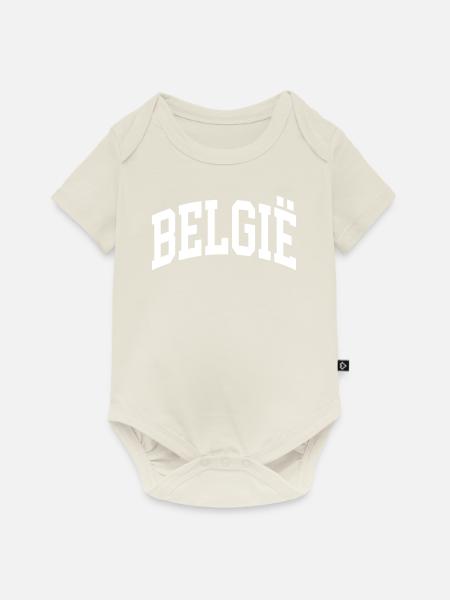 Belgien - Baby Premium Kurzarmbody - Naturweiß