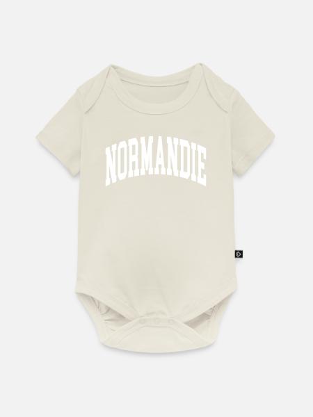 Normandie - Baby Premium Kurzarmbody - Naturweiß