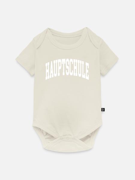 Hauptschule - Baby Premium Kurzarmbody - Naturweiß