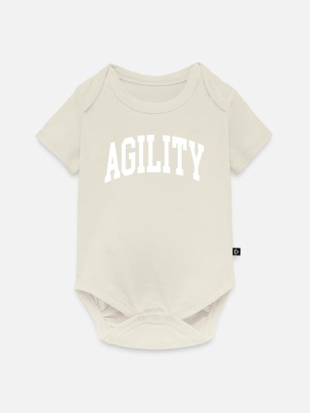 Agility - Baby Premium Kurzarmbody - Naturweiß