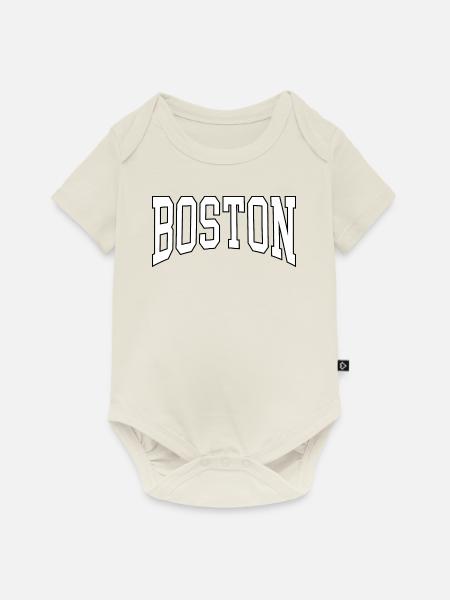 Boston - Baby Premium Kurzarmbody - Naturweiß