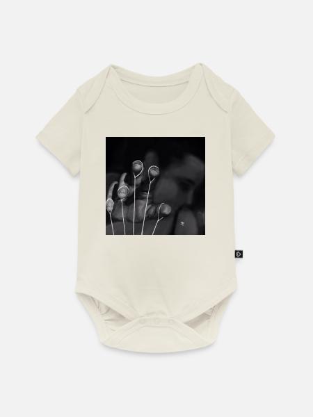 JUS PLAYIN - Baby Premium Kurzarmbody - Naturweiß