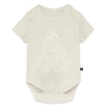 Hand mit Pfote - Baby Premium Kurzarmbody - Naturweiß - Vorne