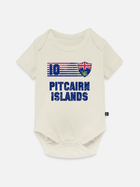 Pitcairninseln Fußball Mannschaft - Baby Premium Kurzarmbody - Naturweiß