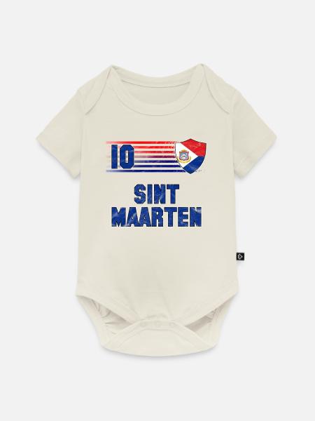 Sint Maarten Fußball Mannschaft - Baby Premium Kurzarmbody - Naturweiß