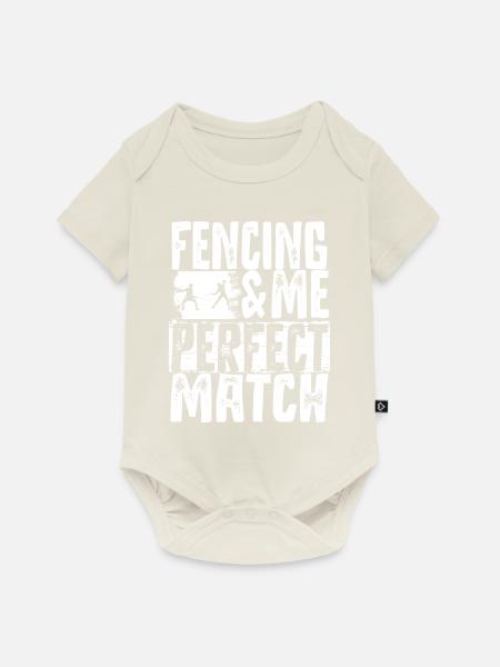 Fechten Fechtkampf - Baby Premium Kurzarmbody - Naturweiß