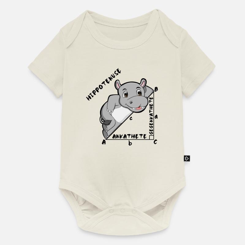 Hippotenuse Cool Fun Shirt Pythagore Math Lovers - Body à manches courtes Premium Bébé - blanc cassé