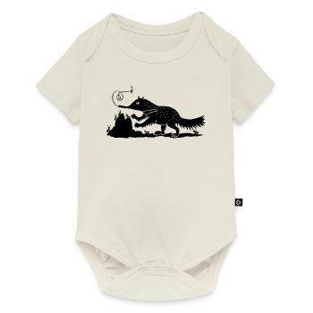 Ameisenbär mit Ameisen - Baby Premium Kurzarmbody - Naturweiß - Vorne