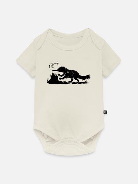 Ameisenbär mit Ameisen - Baby Premium Kurzarmbody - Naturweiß