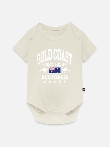 Gold Coast - Baby Premium Kurzarmbody - Naturweiß