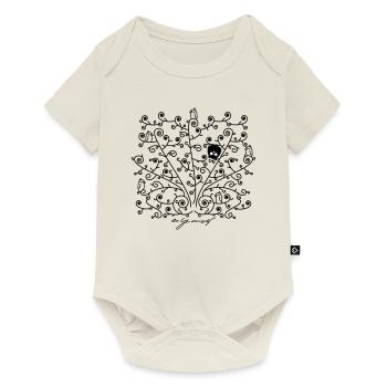 Be yourself- owl and birds - Baby Premium short-sleeve bodysuit - off white - Front