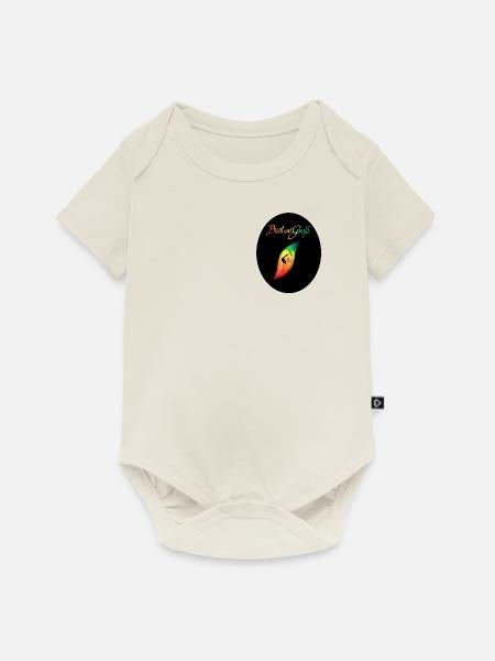 Logo bunt klein - Baby Premium Kurzarmbody - Naturweiß