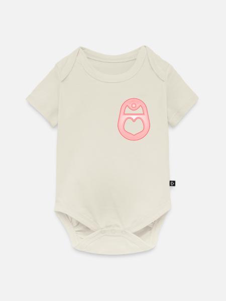 ÖFFNEN SIE ES - Baby Premium Kurzarmbody - Naturweiß