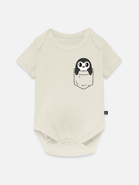 Pinguin Penguin Lover - Baby Premium Kurzarmbody - Naturweiß