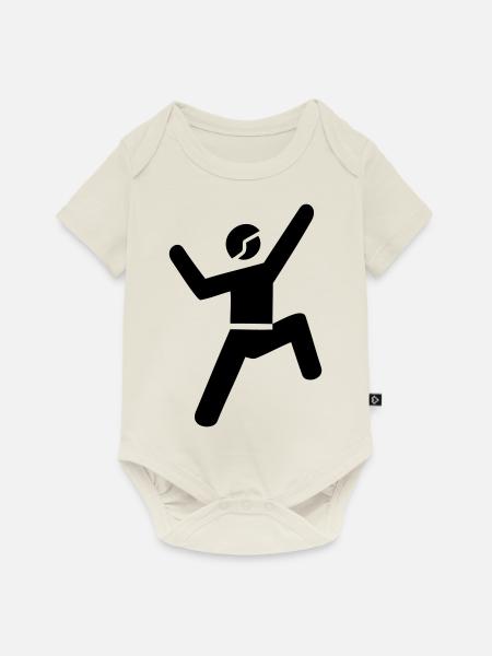 klettern - Baby Premium Kurzarmbody - Naturweiß