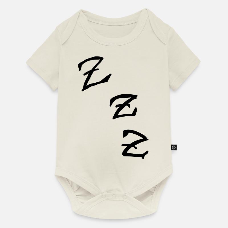 Lettrage ZZZ Comic pour cadeau "Sleeping" - Body à manches courtes Premium Bébé - blanc cassé