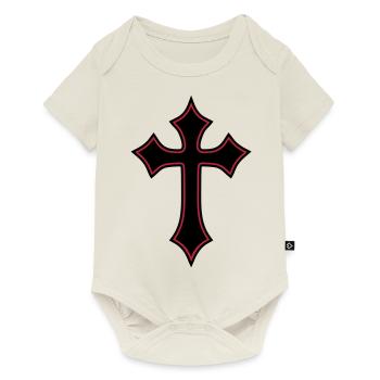Gothic Cross__V004 - Baby Premium short-sleeve bodysuit - off white - Front
