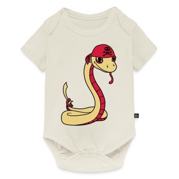 serpent pirate marin capitaine capitaine seebaer - Body à manches courtes Premium Bébé - blanc cassé - Devant