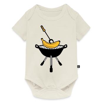 bbq grill grill fry cook cook schuerze kuec - Baby Premium short-sleeve bodysuit - off white - Front