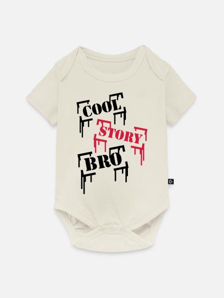 Cool Story BRO - Baby Premium Kurzarmbody - Naturweiß