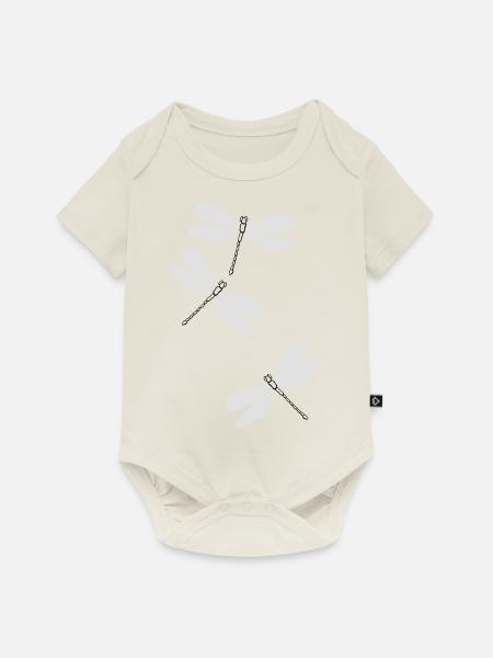 Libellen beu5 - Baby Premium Kurzarmbody - Naturweiß