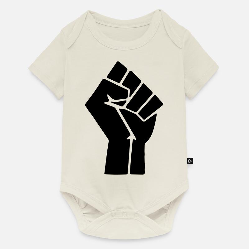 Power Fist - BLM - Body à manches courtes Premium Bébé - blanc cassé