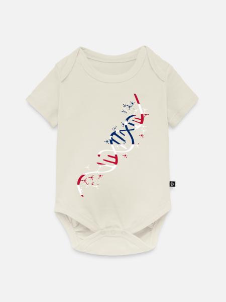 DNA USA - Baby Premium Kurzarmbody - Naturweiß