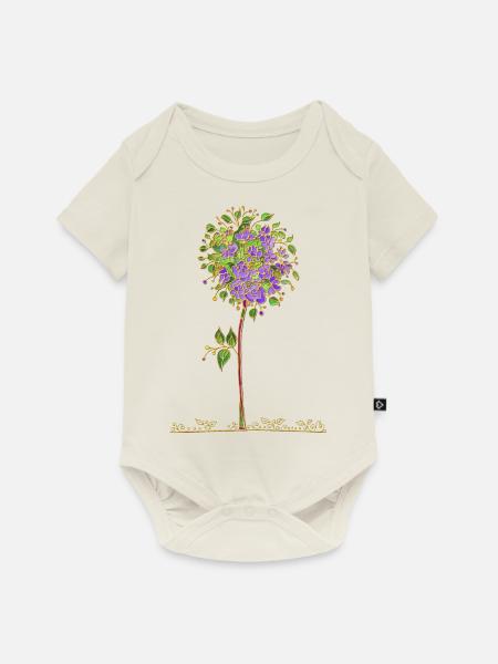 Baum - Baby Premium Kurzarmbody - Naturweiß