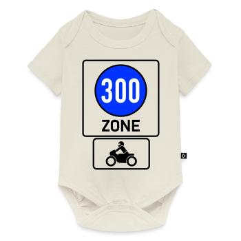 At least 300km/h Free Motorcycle Zone - Baby Premium short-sleeve bodysuit - off white - Front