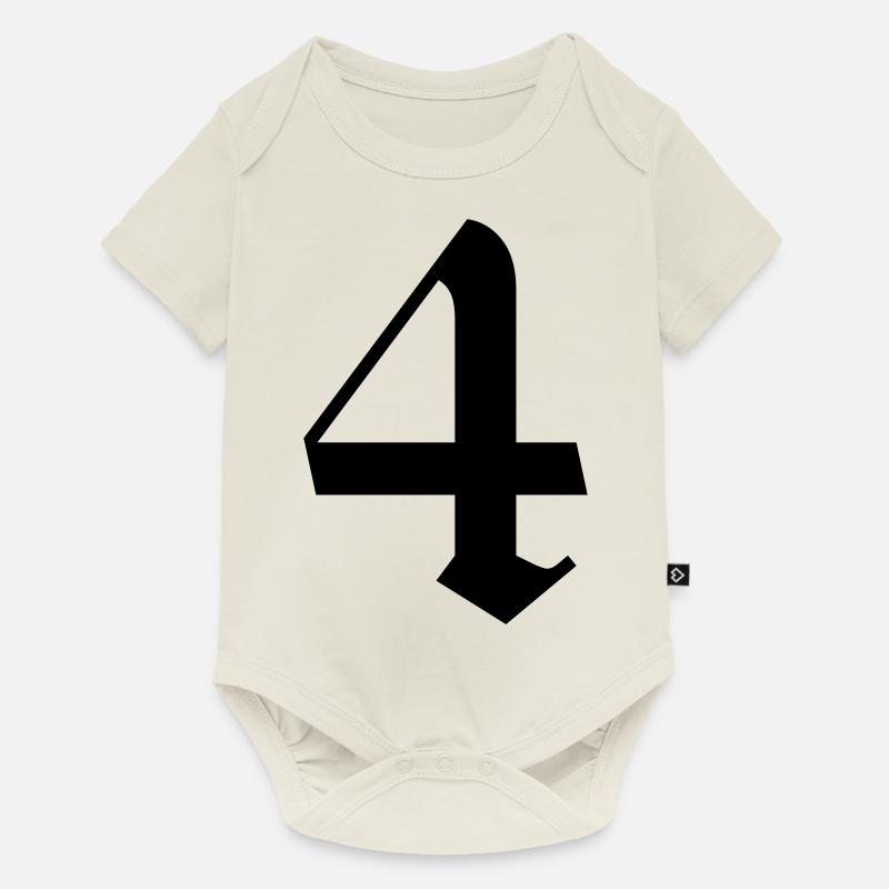 4 - Baby Premium Kurzarmbody - Naturweiß