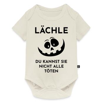 Halloween Kürbis Lächle - Baby Premium Kurzarmbody - Naturweiß - Vorne