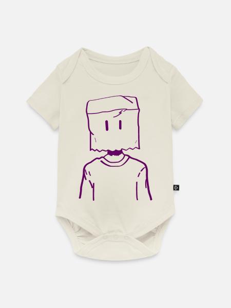 Box-Gesicht - Baby Premium Kurzarmbody - Naturweiß