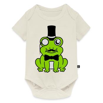 Sir Frog Gentlemen Cylindre - Body à manches courtes Premium Bébé - blanc cassé - Devant