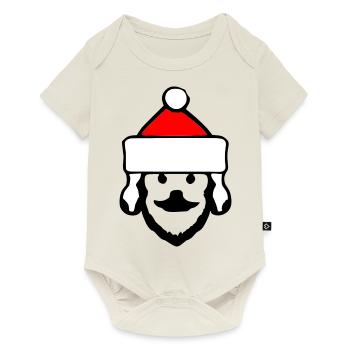 Santa Claus Dog Christmas Dogs Vector - Baby Premium short-sleeve bodysuit - off white - Front