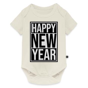 Citation Bonne année - Body à manches courtes Premium Bébé - blanc cassé - Devant