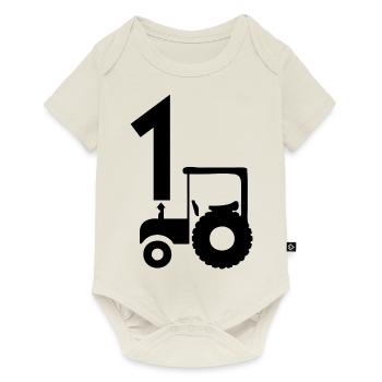 Traktor 1 - Baby Premium Kurzarmbody - Naturweiß - Vorne