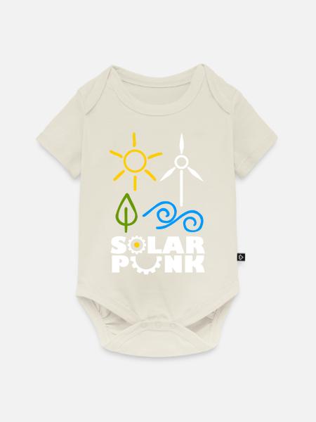 Solarpunk - Baby Premium Kurzarmbody - Naturweiß