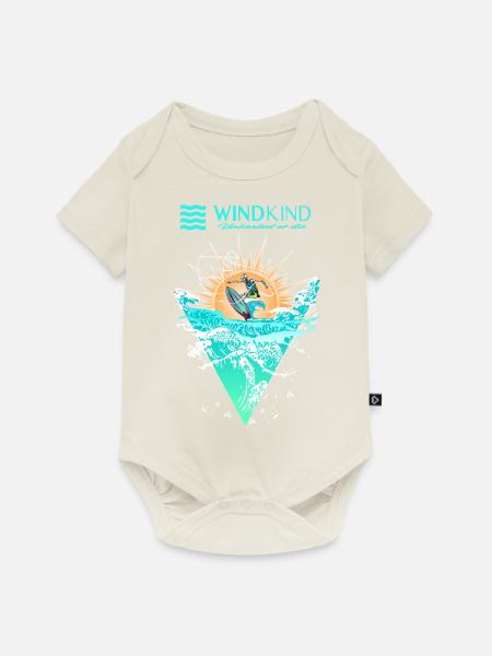 Kitesurfing Kite - Baby Premium Kurzarmbody - Naturweiß