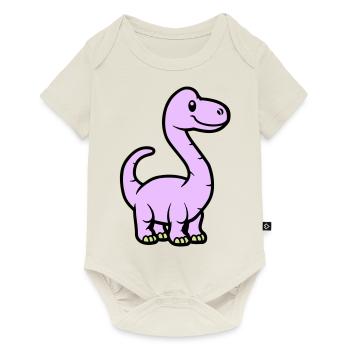 Dinosaur Brontosaurus Comic - Baby Premium short-sleeve bodysuit - off white - Front