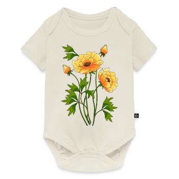 Flowers - Baby Premium short-sleeve bodysuit - off white - Front