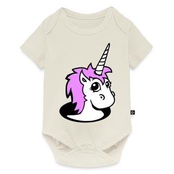 Unicorn Girl Pretty Bottom Hole Cartoon Cute Girl - Baby Premium short-sleeve bodysuit - off white - Front