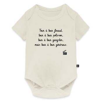 Tour à tour finaud. C'est arrivé près de chez vous - Body à manches courtes Premium Bébé - blanc cassé - Devant