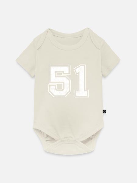 Anzahl 51 - Baby Premium Kurzarmbody - Naturweiß