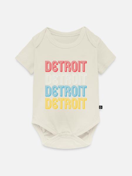 Detroit - Baby Premium Kurzarmbody - Naturweiß