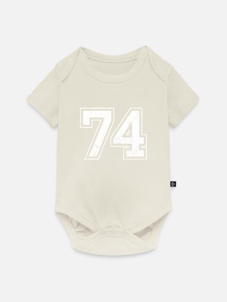 Anzahl 74 - Baby Premium Kurzarmbody - Naturweiß