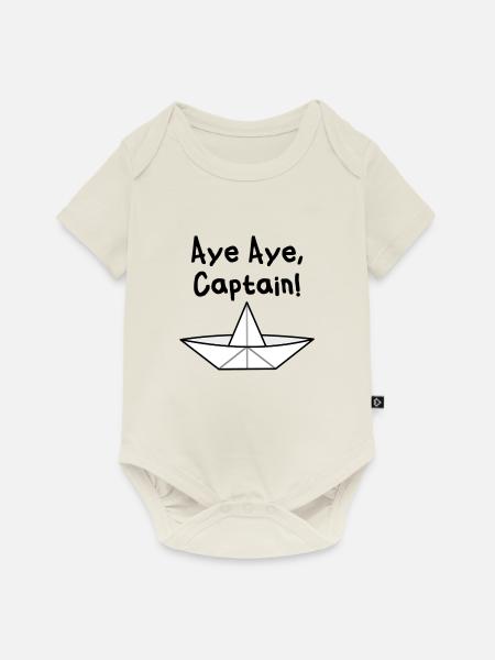 AyeAyeCaptain - Baby Premium Kurzarmbody - Naturweiß