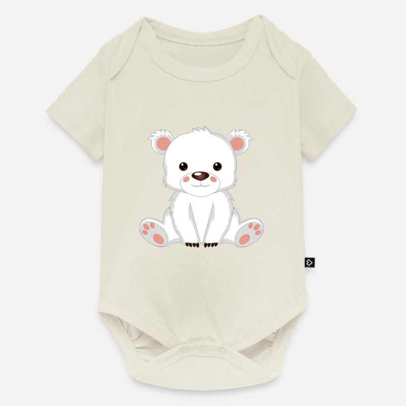 Ours polaire - Body à manches courtes Premium Bébé - blanc cassé