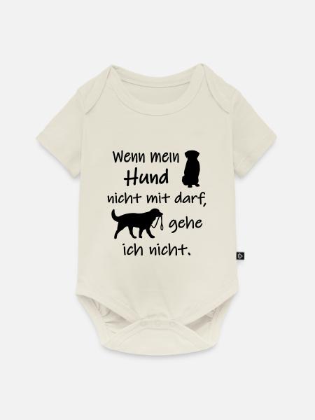 Lustiges Hunde Design - Baby Premium Kurzarmbody - Naturweiß