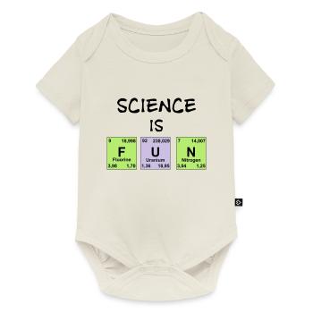 La science est amusante - Body à manches courtes Premium Bébé - blanc cassé - Devant