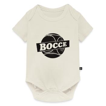 Boule de pétanque avec Jack Bocci Jeu de pétanque - Body à manches courtes Premium Bébé - blanc cassé - Devant
